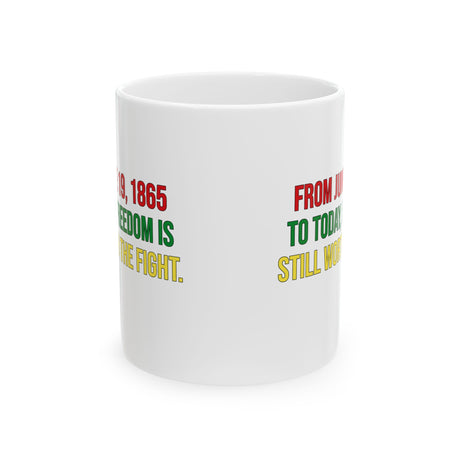 From June 19, 1865 to Today, Freedom Is Still Worth the Fight Mug 11oz-Mug-The Original God Ain't Petty But I Am
