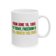 From June 19, 1865 to Today, Freedom Is Still Worth the Fight Mug 11oz-Mug-The Original God Ain't Petty But I Am
