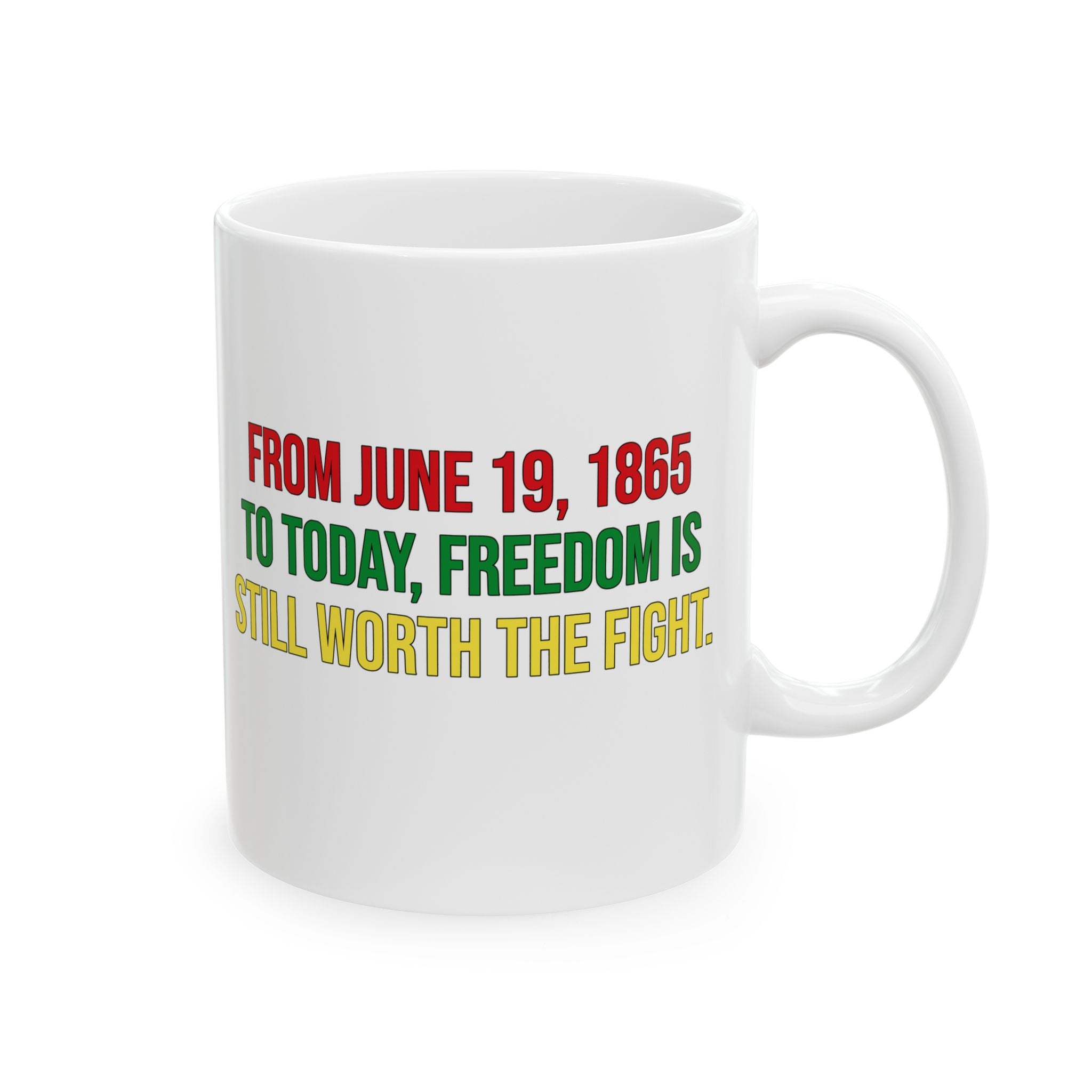 From June 19, 1865 to Today, Freedom Is Still Worth the Fight Mug 11oz-Mug-The Original God Ain't Petty But I Am