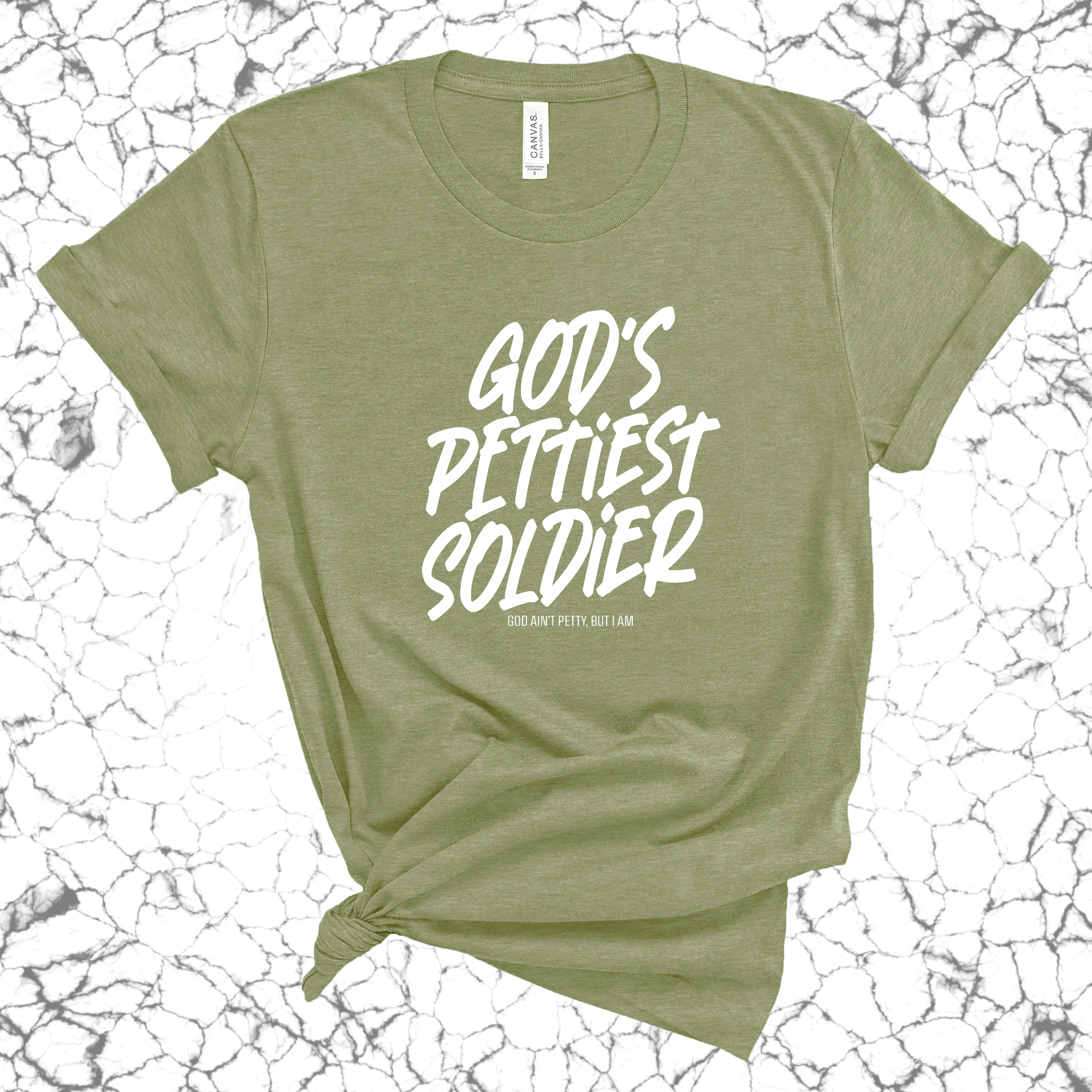 God's Pettiest Soldier Unisex Tee-T-Shirt-The Original God Ain't Petty But I Am