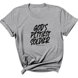 God's Pettiest Soldier Unisex Tee-T-Shirt-The Original God Ain't Petty But I Am