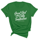 Good Girl with Petty Tendencies Unisex Tee-T-Shirt-The Original God Ain't Petty But I Am
