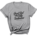Good Girl with Petty Tendencies Unisex Tee-T-Shirt-The Original God Ain't Petty But I Am