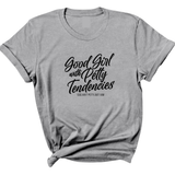 Good Girl with Petty Tendencies Unisex Tee-T-Shirt-The Original God Ain't Petty But I Am
