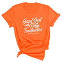 Good Girl with Petty Tendencies Unisex Tee-T-Shirt-The Original God Ain't Petty But I Am