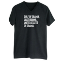 Gulf of Obama. Lake Obama. The United States of Obama *BLACK V-NECK* Unisex Tee-T-Shirt-The Original God Ain't Petty But I Am
