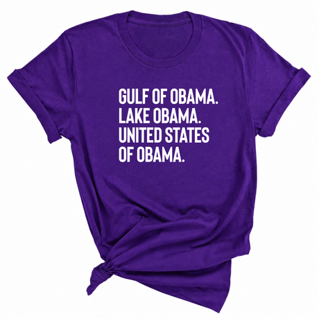 Gulf of Obama. Lake Obama. The United States of Obama Unisex Tee-T-Shirt-The Original God Ain't Petty But I Am