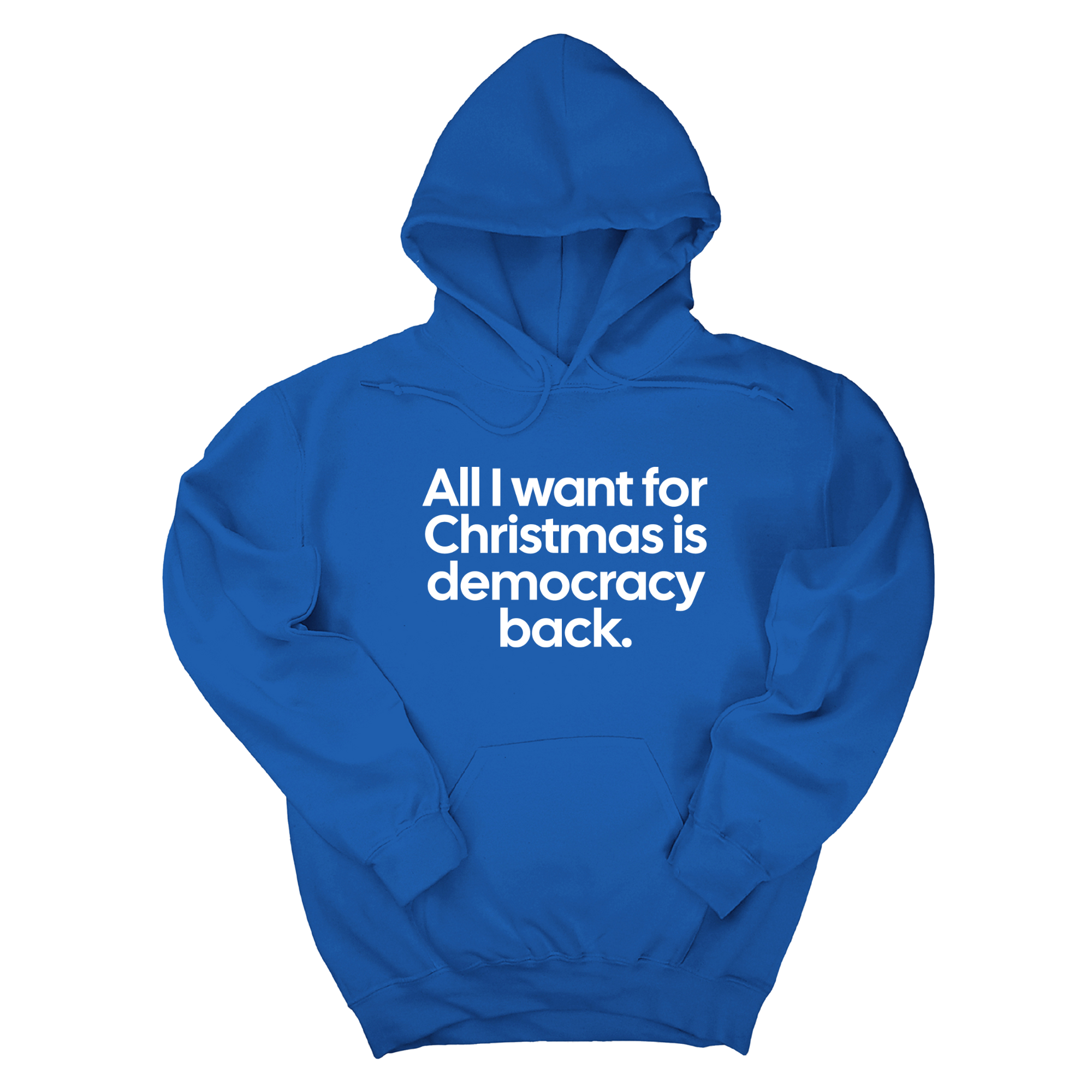 *HOODIE* All I Want for Christmas Is Democracy Back Unisex Hoodie-Hoodie-The Original God Ain't Petty But I Am