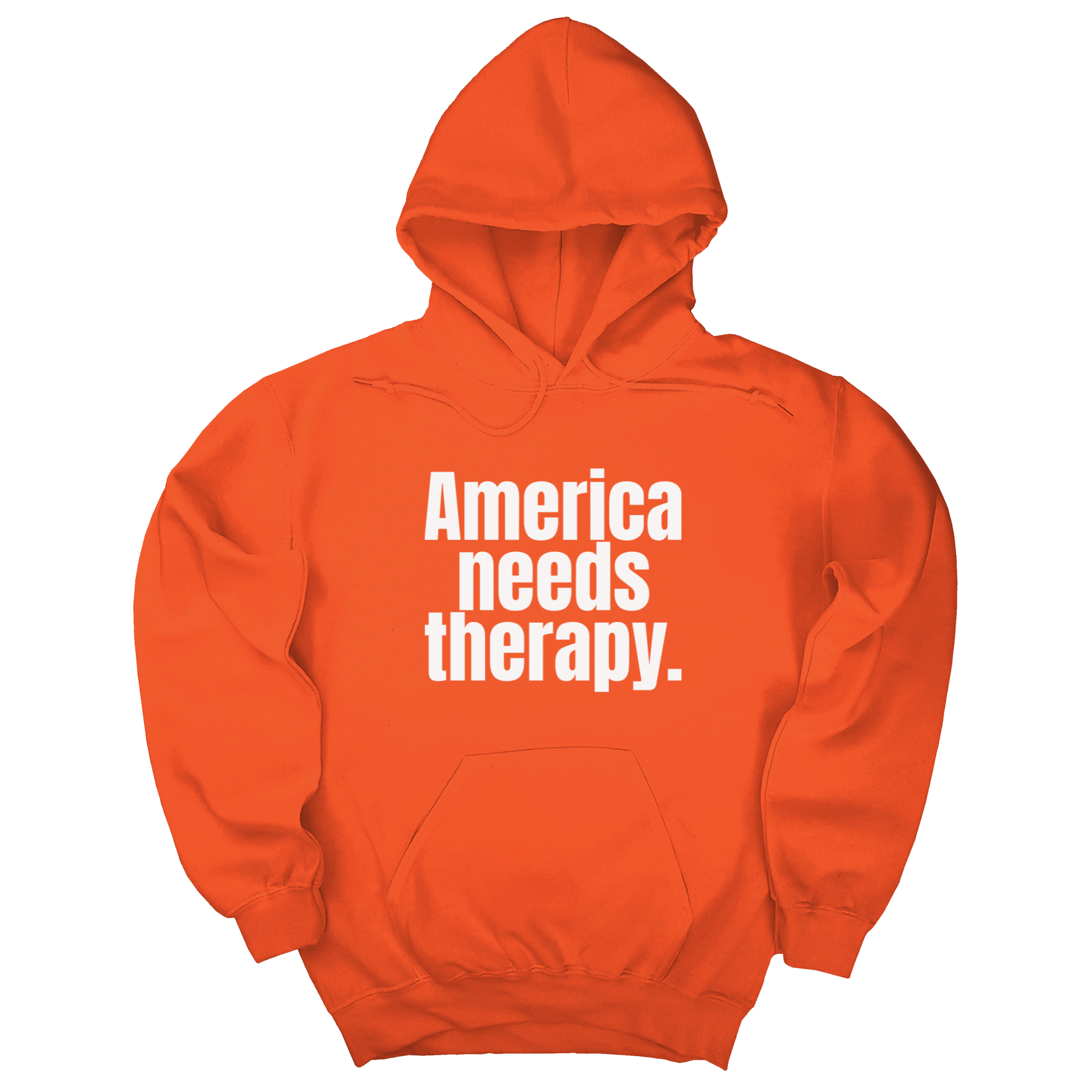 *HOODIE* America Needs Therapy Unisex Hoodie-Hoodie-The Original God Ain't Petty But I Am