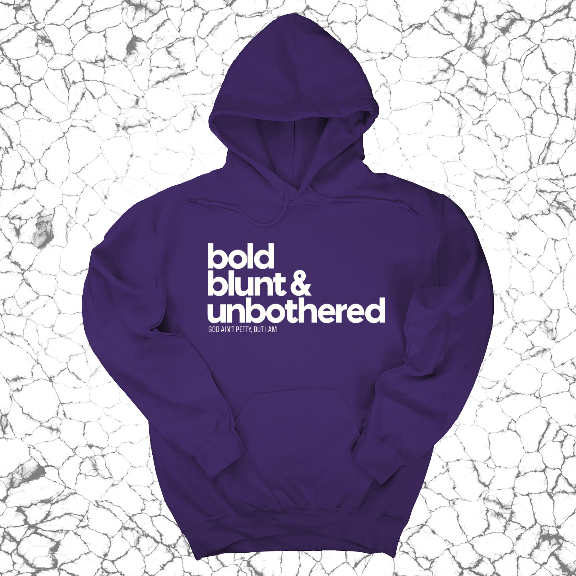 *HOODIE* Bold Blunt & Unbothered Unisex Hoodie-Hoodie-The Original God Ain't Petty But I Am