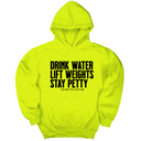 *HOODIE* Drink Water Lift Weights Stay Petty Unisex Hoodie-Hoodie-The Original God Ain't Petty But I Am