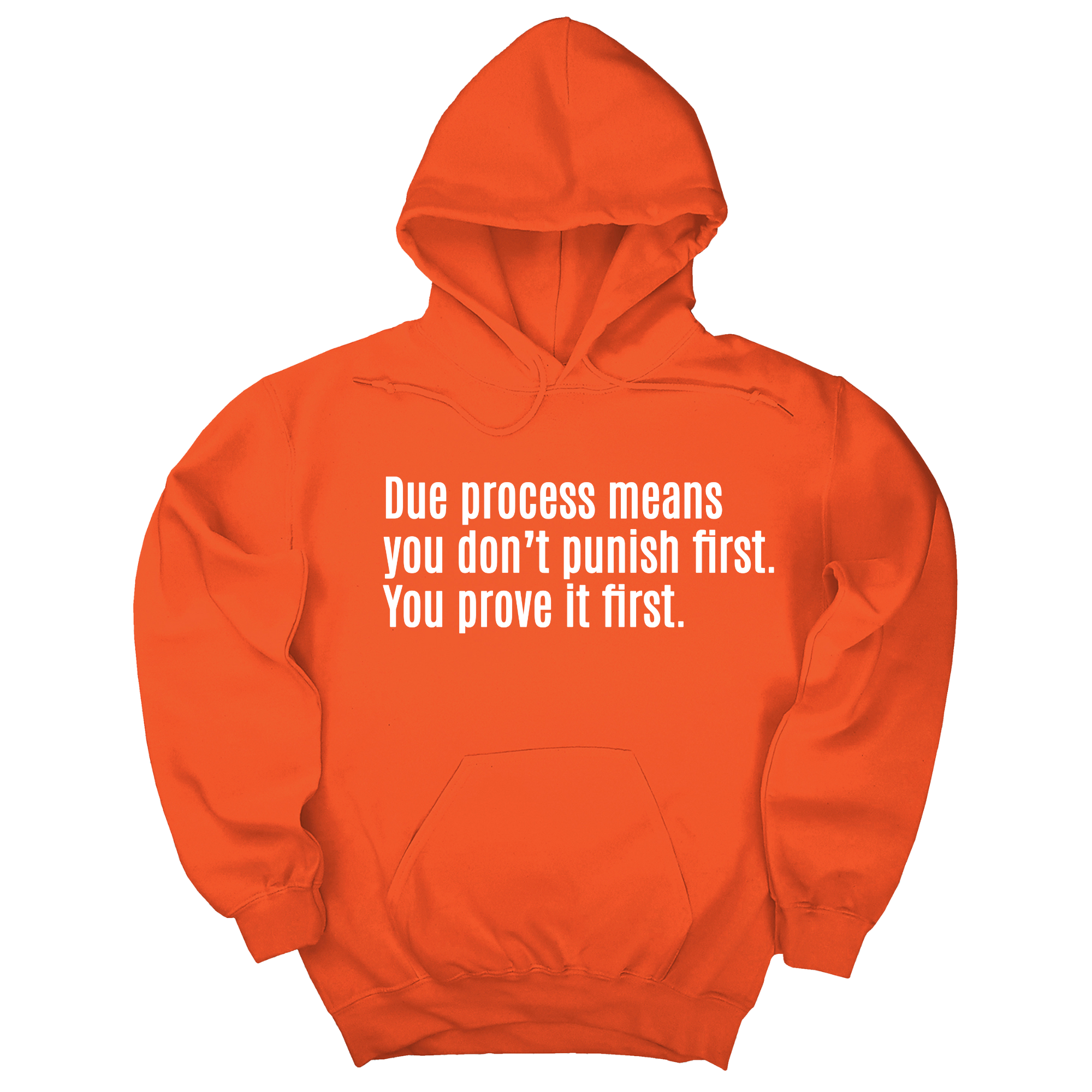 *HOODIE* Due process means you don’t punish first. You prove it first Unisex Hoodie-Hoodie-The Original God Ain't Petty But I Am