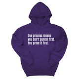 *HOODIE* Due process means you don’t punish first. You prove it first Unisex Hoodie-Hoodie-The Original God Ain't Petty But I Am