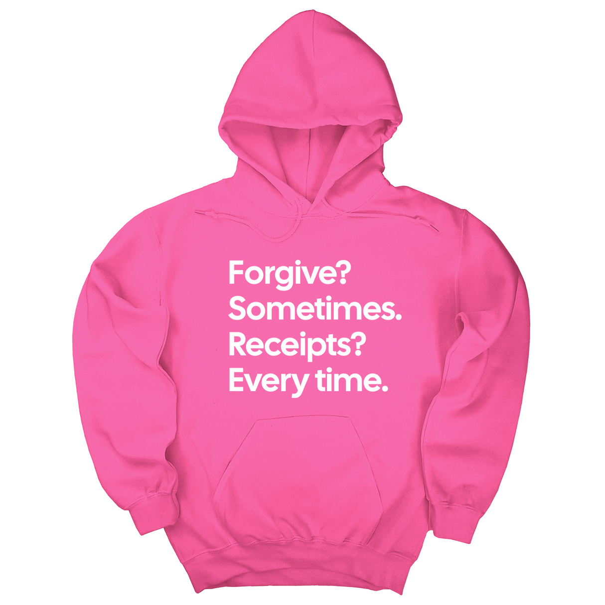 *HOODIE* Forgive? Sometimes. Receipts? Every time Unisex Hoodie-Hoodie-The Original God Ain't Petty But I Am