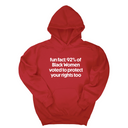*HOODIE* Fun Fact 92 Percent of Black Women Voted to Protect Your Rights Too Unisex Hoodie-Hoodie-The Original God Ain't Petty But I Am