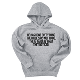 *HOODIE* He has done everything the Bible says not to do. The AI image is what they noticed Unisex Hoodie-Hoodie-The Original God Ain't Petty But I Am