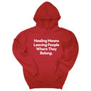 *HOODIE* Healing Means Leaving People Where They Belong Unisex Hoodie-Hoodie-The Original God Ain't Petty But I Am