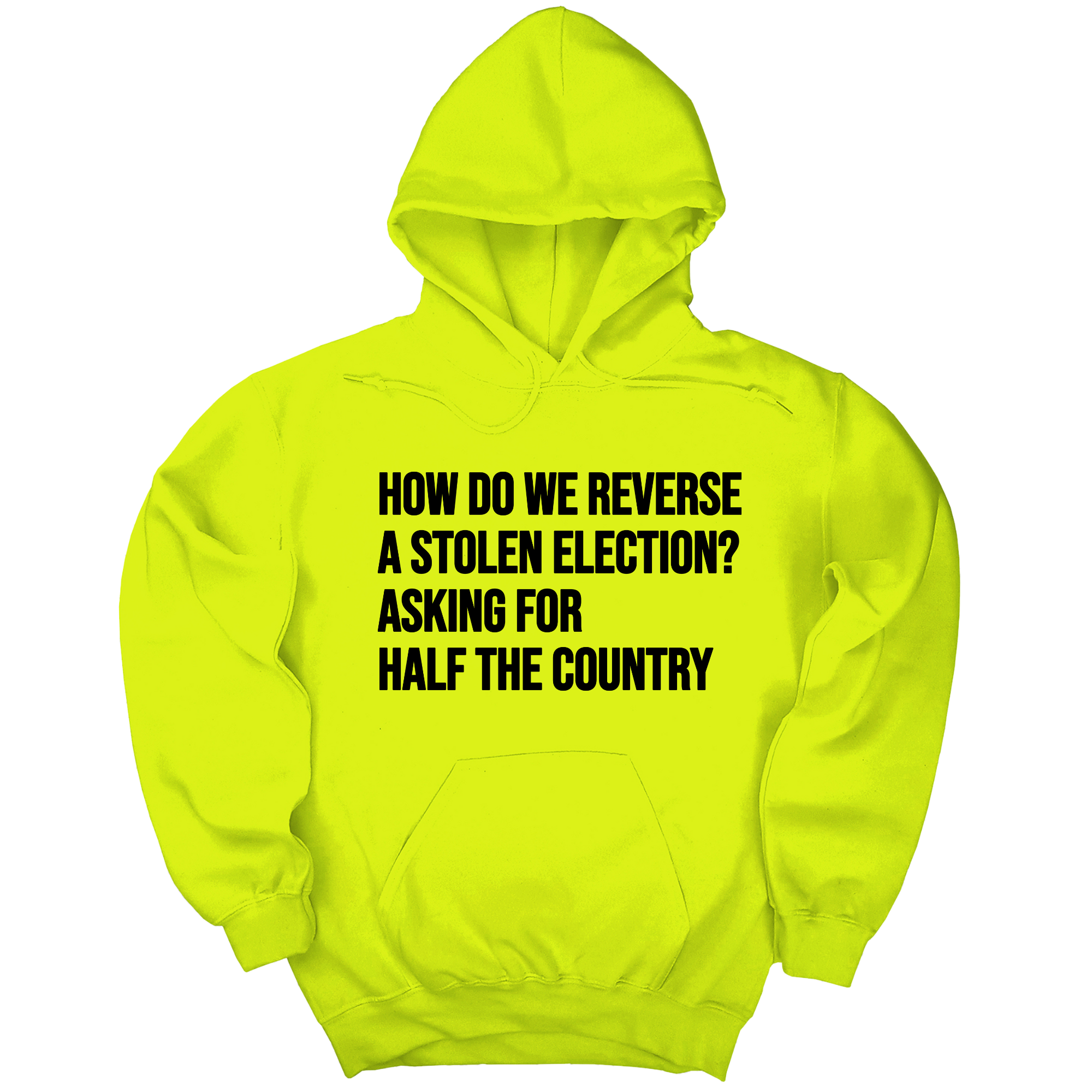 *HOODIE* How Do We Reverse a Stolen Election? Asking for Half the Country Unisex Hoodie-Hoodie-The Original God Ain't Petty But I Am