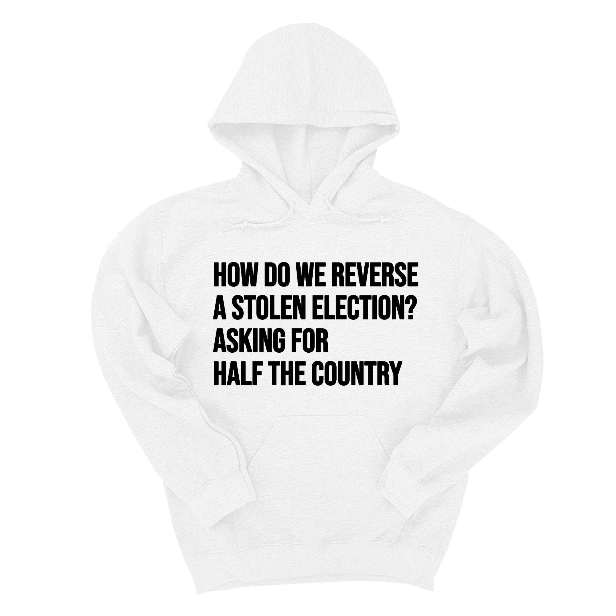 *HOODIE* How Do We Reverse a Stolen Election? Asking for Half the Country Unisex Hoodie-Hoodie-The Original God Ain't Petty But I Am