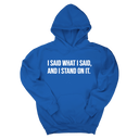 *HOODIE* I Said What I Said and I Stand on It Unisex Hoodie-Hoodie-The Original God Ain't Petty But I Am