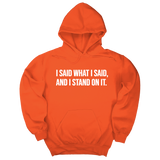 *HOODIE* I Said What I Said and I Stand on It Unisex Hoodie-Hoodie-The Original God Ain't Petty But I Am
