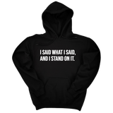*HOODIE* I Said What I Said and I Stand on It Unisex Hoodie-Hoodie-The Original God Ain't Petty But I Am