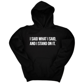 *HOODIE* I Said What I Said and I Stand on It Unisex Hoodie-Hoodie-The Original God Ain't Petty But I Am