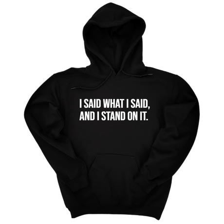 *HOODIE* I Said What I Said and I Stand on It Unisex Hoodie-Hoodie-The Original God Ain't Petty But I Am
