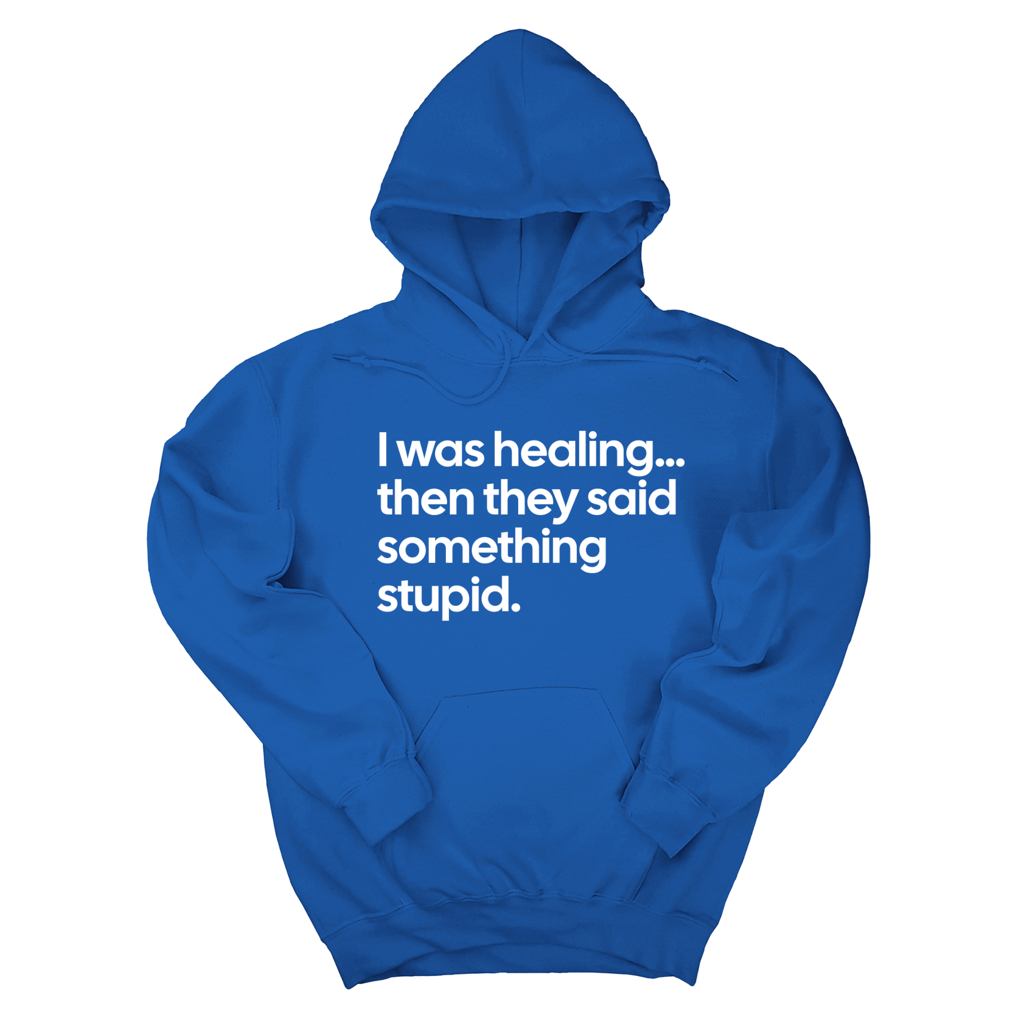 *HOODIE* I Was Healing. Then They Said Something Stupid Unisex Hoodie-Hoodie-The Original God Ain't Petty But I Am