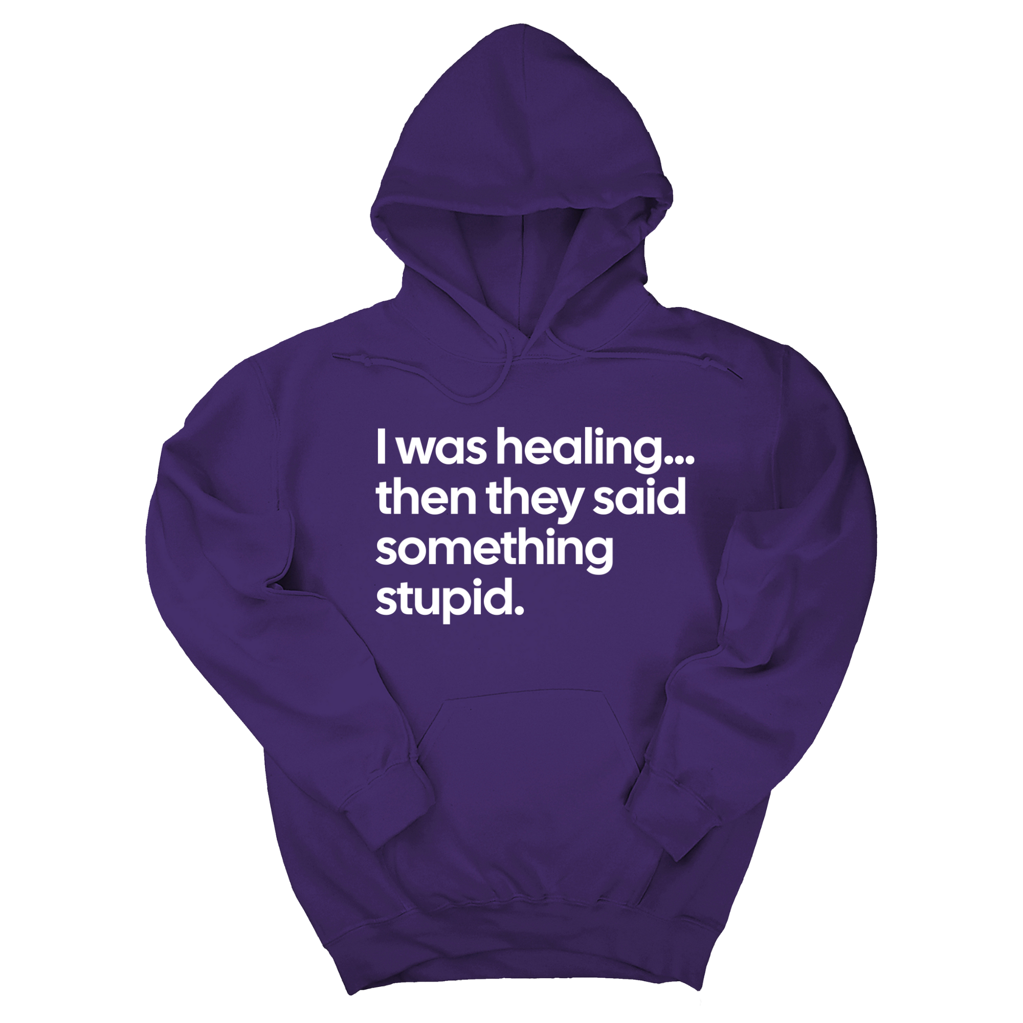 *HOODIE* I Was Healing. Then They Said Something Stupid Unisex Hoodie-Hoodie-The Original God Ain't Petty But I Am