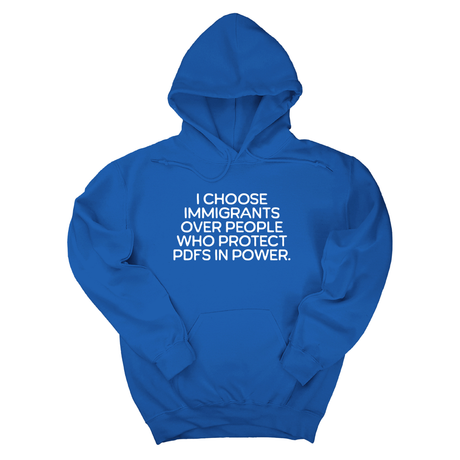 *HOODIE* I choose Immigrants over people who protect PDF's in power Unisex Hoodie-Hoodie-The Original God Ain't Petty But I Am