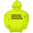 *HOODIE* If Diversity, Equity, & Inclusion Are Wrong, I Don't Wanna Be Right Unisex Hoodie-Hoodie-The Original God Ain't Petty But I Am