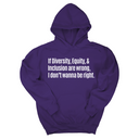 *HOODIE* If Diversity, Equity, & Inclusion Are Wrong, I Don't Wanna Be Right Unisex Hoodie-Hoodie-The Original God Ain't Petty But I Am