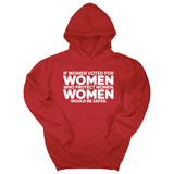 *HOODIE* If Women Voted for Women Who Protect Women, Women Would Be Safer Unisex Hoodie (BOLD)-Hoodie-The Original God Ain't Petty But I Am