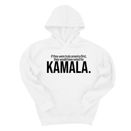 *HOODIE* If they were truly America first, they would have voted for KAMALA Unisex Hoodie-Hoodie-The Original God Ain't Petty But I Am
