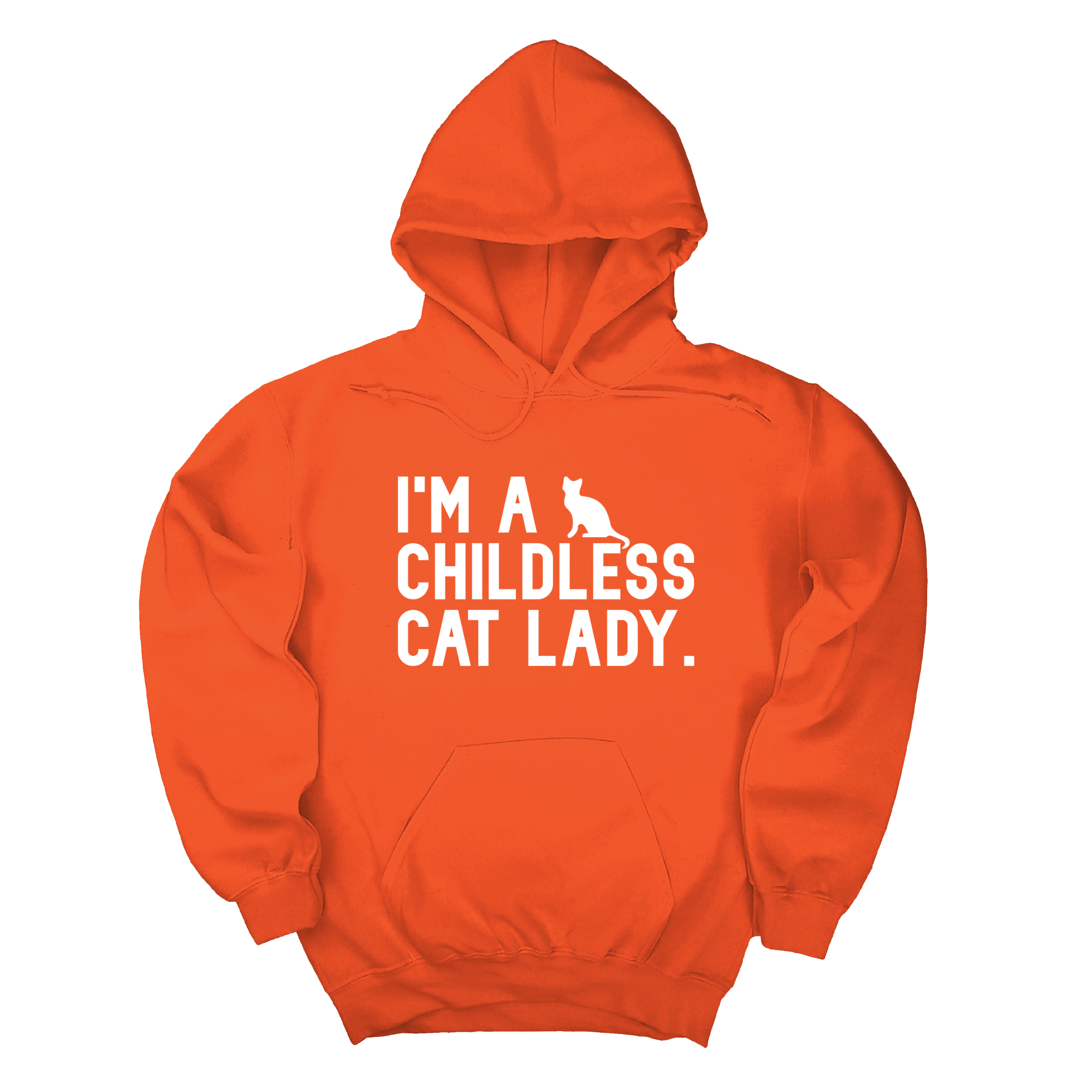 *HOODIE* I'm a Childless Cat Lady Unisex Hoodie-Hoodie-The Original God Ain't Petty But I Am