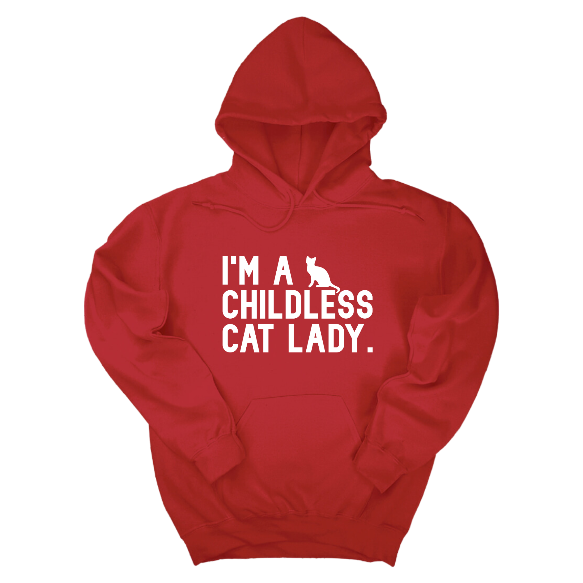 *HOODIE* I'm a Childless Cat Lady Unisex Hoodie-Hoodie-The Original God Ain't Petty But I Am