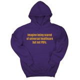 *HOODIE* Imagine Being Scared of *Universal Healthcare* but Not PDFs Unisex Hoodie-Hoodie-The Original God Ain't Petty But I Am