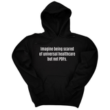 *HOODIE* Imagine Being Scared of *Universal Healthcare* but Not PDFs Unisex Hoodie-Hoodie-The Original God Ain't Petty But I Am
