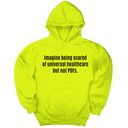 *HOODIE* Imagine Being Scared of *Universal Healthcare* but Not PDFs Unisex Hoodie-Hoodie-The Original God Ain't Petty But I Am