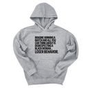 *HOODIE* Imagine Winning a Match and All You Can Think About Is Disrespecting a Black Woman. Loser Behavior Unisex Hoodie-Hoodie-The Original God Ain't Petty But I Am