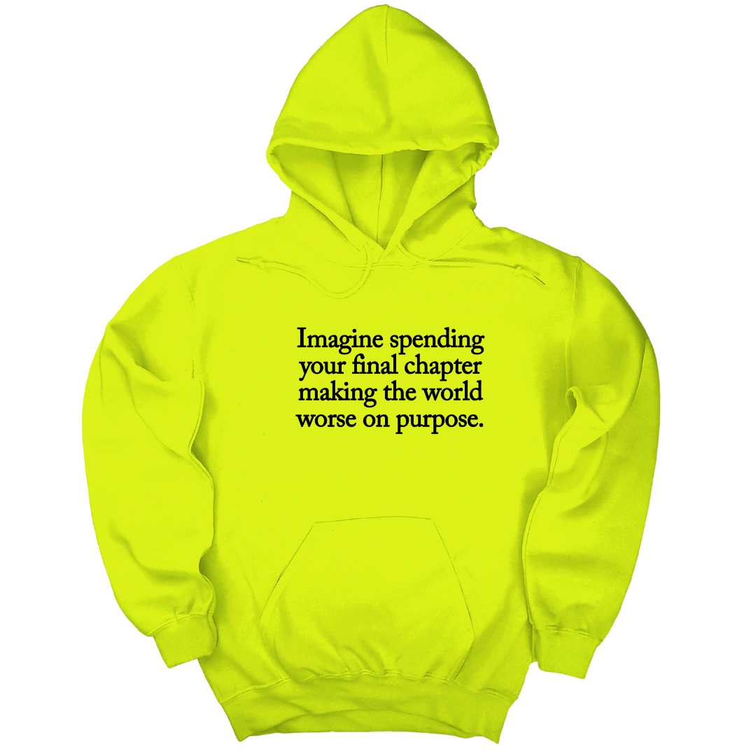 *HOODIE* Imagine spending your final chapter making the world worse on purpose Unisex Hoodie-Hoodie-The Original God Ain't Petty But I Am
