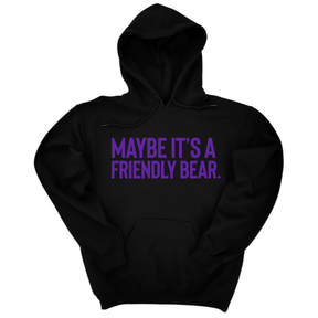 *HOODIE* Maybe It’s a Friendly Bear Unisex Hoodie (Purple 💜)-Hoodie-The Original God Ain't Petty But I Am