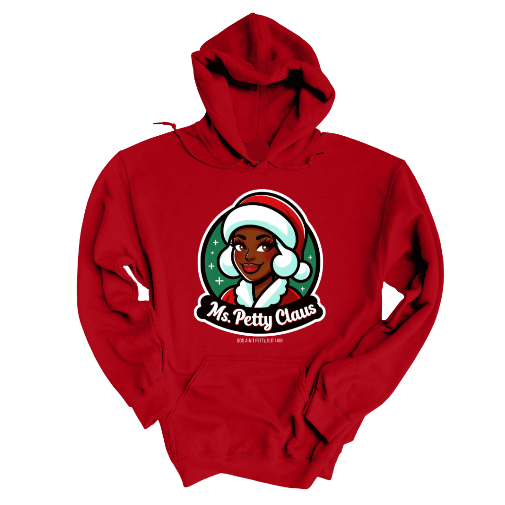 *HOODIE* Ms. Petty Claus Image Unisex Hoodie-Hoodie-The Original God Ain't Petty But I Am