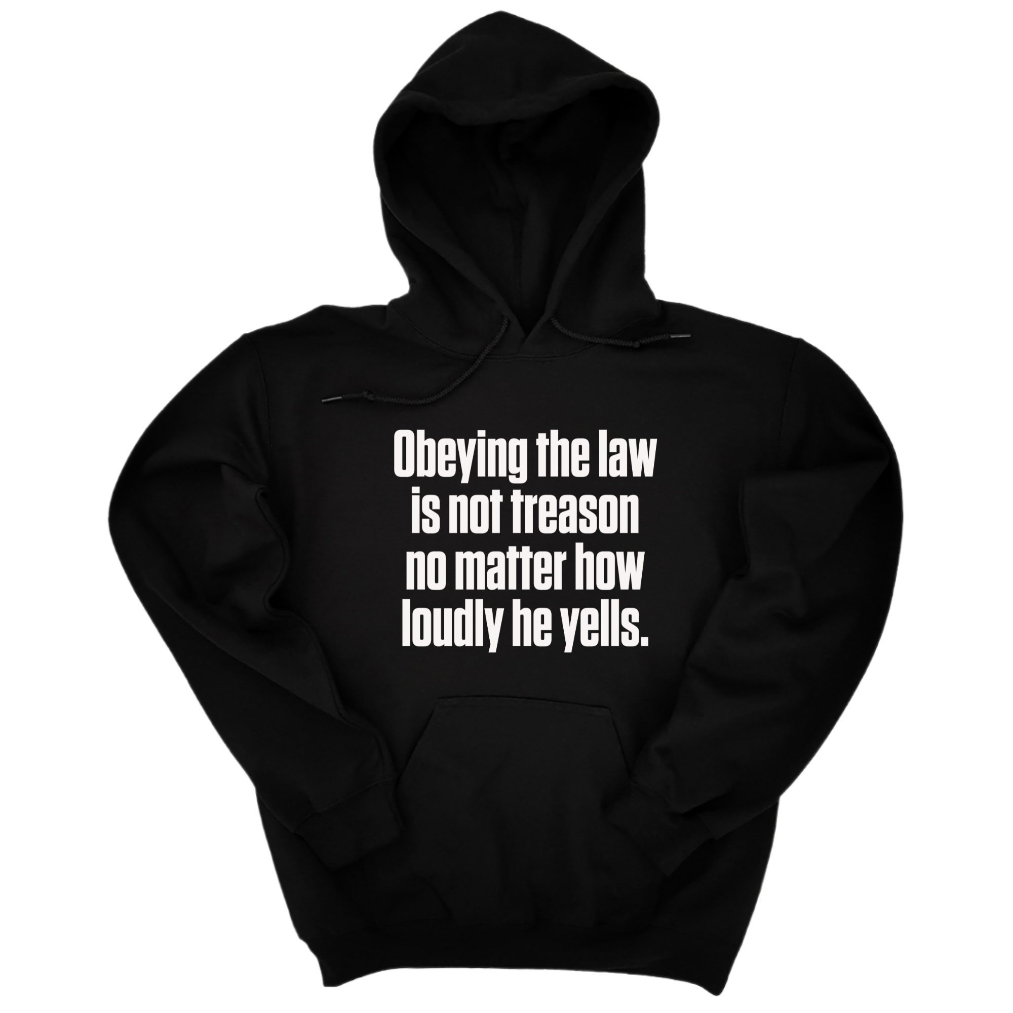*HOODIE* Obeying the Law Is Not Treason No Matter How Loudly He Yells Unisex Hoodie-Hoodie-The Original God Ain't Petty But I Am