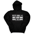 *HOODIE* Petty Rule #1: Don't Start None, Won't Be None Unisex Hoodie-Hoodie-The Original God Ain't Petty But I Am
