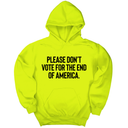 *HOODIE* Please Don’t Vote for the End of America Unisex Hoodie-Hoodie-The Original God Ain't Petty But I Am