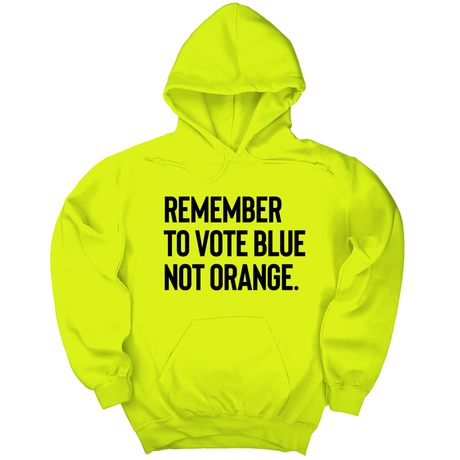 *HOODIE* Remember to Vote Blue, Not Orange Unisex Hoodie-Hoodie-The Original God Ain't Petty But I Am