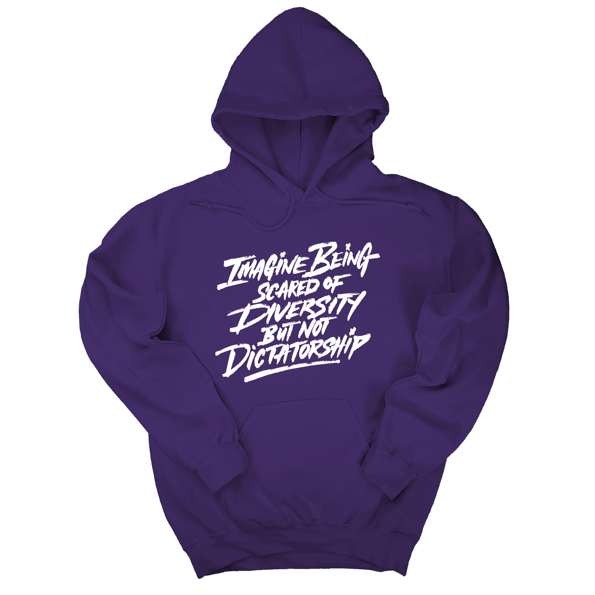 *HOODIE* Remix Imagine being scared of diversity but not dictatorship Unisex Hoodie-Hoodie-The Original God Ain't Petty But I Am