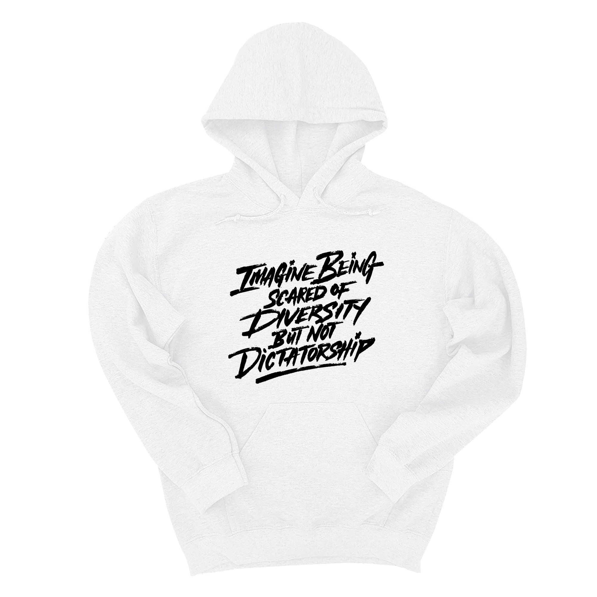 *HOODIE* Remix Imagine being scared of diversity but not dictatorship Unisex Hoodie-Hoodie-The Original God Ain't Petty But I Am